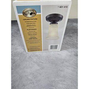 Hampton Bay Oil Rubbed Bronze Finish Frosted Glass Shade 401415